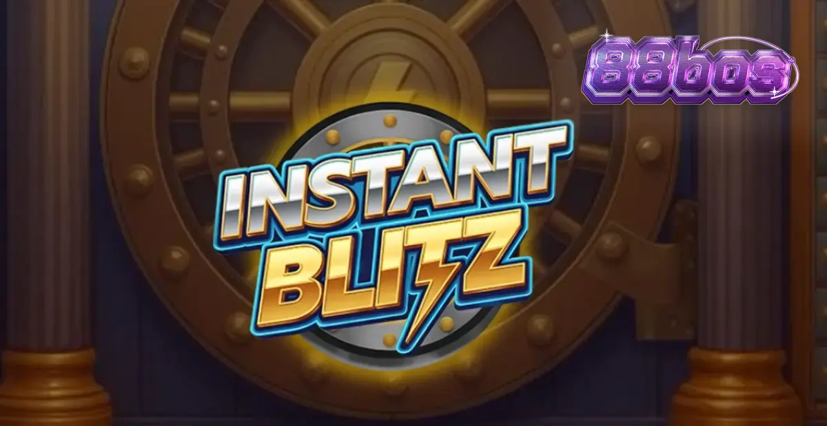 Tampilan visual slot Instant Blitz dengan tema brankas neon